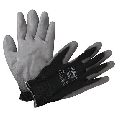 HYFLEX 11-600 BLK LT WGHT ASSEMB PU/COAT SZ 10